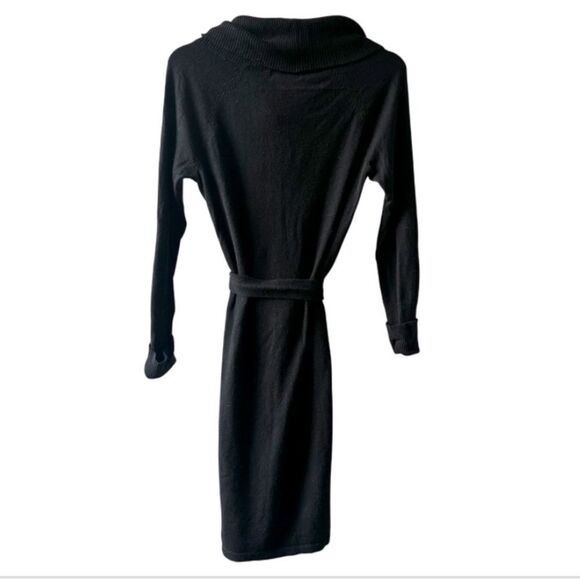 Vintage Mossimo Black Sweater Dress Size Medium Y2K classic timeless bodycon - Picture 2 of 3